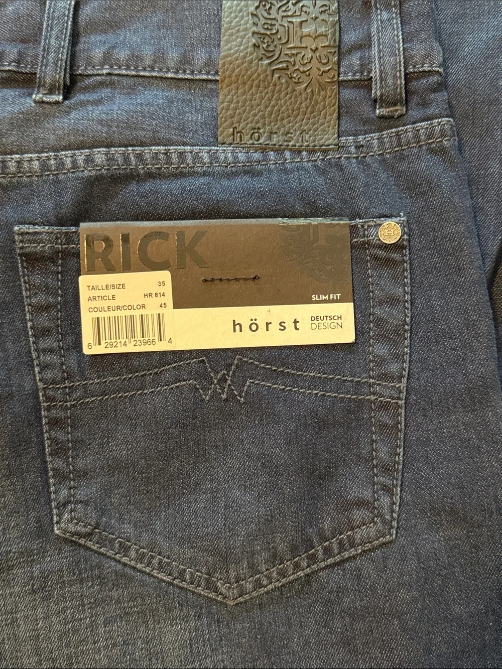 Horst Men's Dark Blue Slim Fit-Leg Jeans size 35
